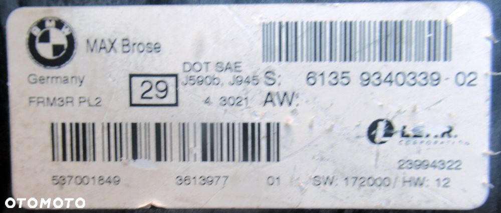 BMW X1 E84 MODUŁ STEROWNIK KOMPUTER ECU 61359340339 - 3