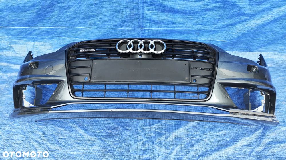 ATRAPA GRILL CZARNY BLACK POD KAMERĘ 4G8853037H 4G8853651G 4G8853651H ZAŚLEPKA CHROM ZDERZAKA LEWY PRZÓD AUDI A7 C7 4G8 LIFT S-LINE - 7