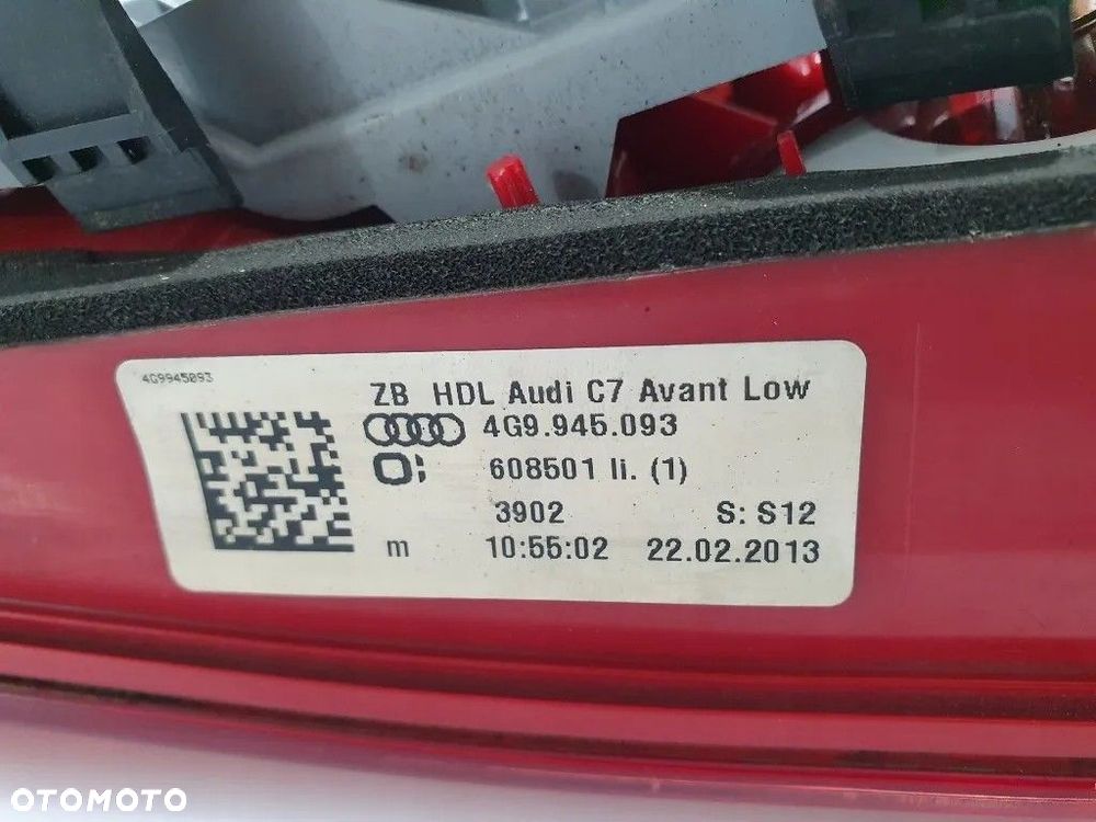 AUDI A6 C7 AVANT KOMBI LAMPA LEWA TYLNA LEWY TYŁ W KLAPĘ BŁOTNIK SUPER STAN - 12