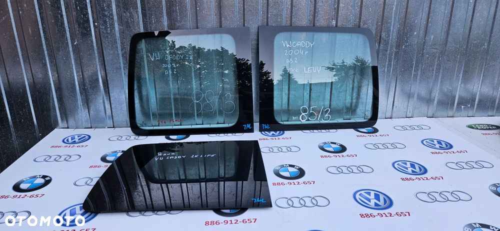 VW CADDY III 3 2K 2004- LIFE OSOBOWA Szyba karoseryjna tył lewy prawy Szyba tylna błotnika tył prawa lewa - 1