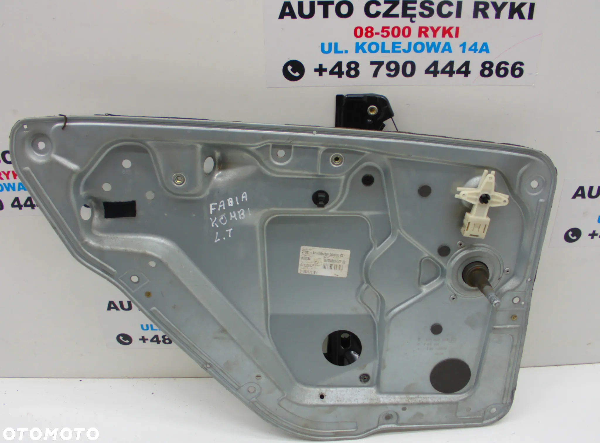 Skoda Fabia mechanizm podnoszenia szyby prawa lewa strona  tył - 2