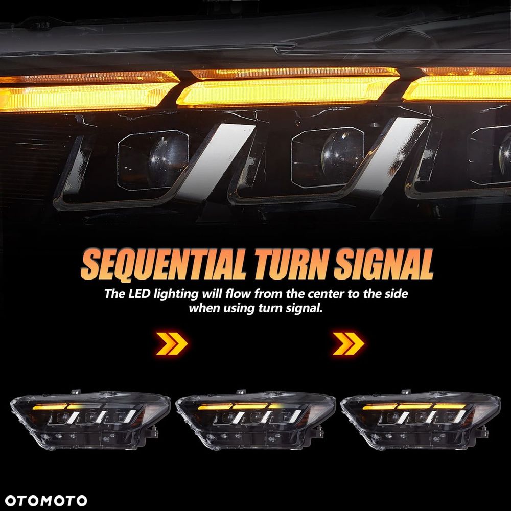 reflektory lampy l+r led tuning new 2023 2024 look ford mustang vi 6 15-18 - 6