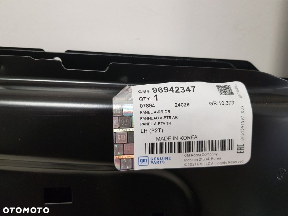 FABRYCZNIE NOWE ORYGINALNE DRZWI LEWE TYLNE LEWA TYŁ CHEVROLET AVEO T255 HB 07-11  96942347 - 6