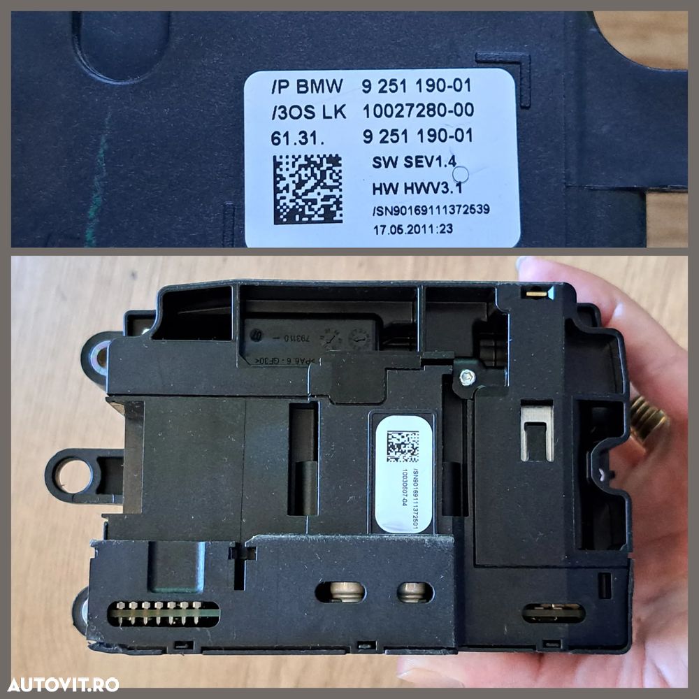 Schimbator de viteze Joystick selector maneta original BMW F10 F11 F06+LCI F12+LCI F13+LCI F25 F26 - 5