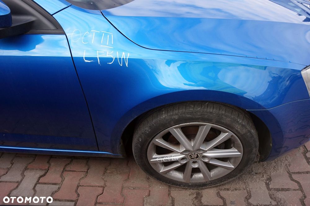 MASKA ZDERZAK BŁOTNIKI LAMPY OCTAVIA III 5E5 LF5W RADAR SPRYSKI SKODA 2012-2016 NIEBIESKI PRZÓD KOMPLETNY - 10