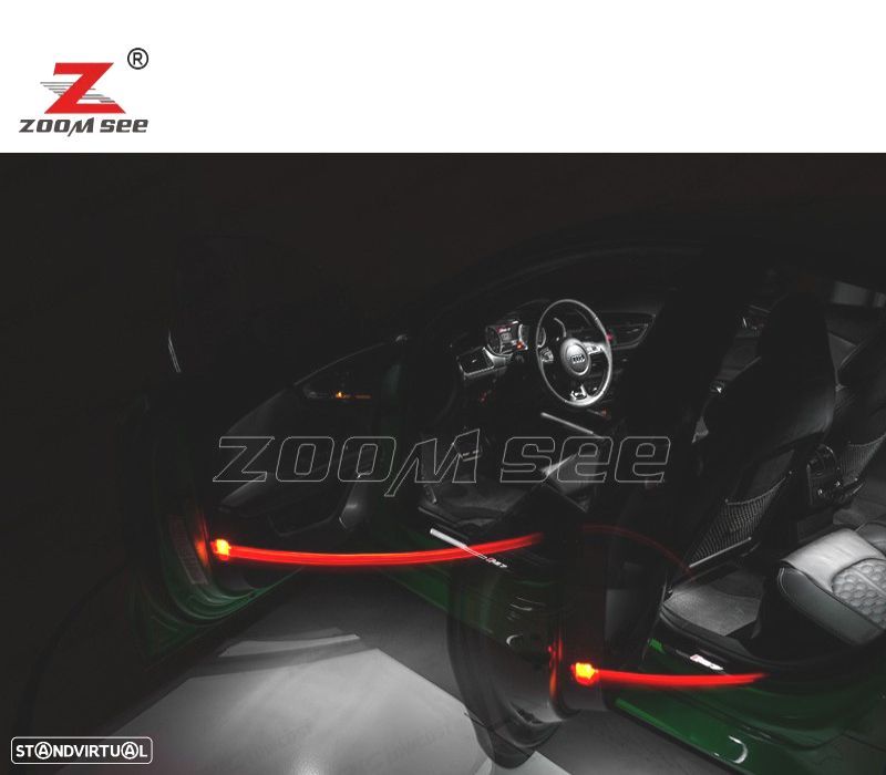 KIT COMPLETO DE 18 LÂMPADAS LED INTERIOR PARA AUDI A7 S7 RS7 SPORTBACK 2012 + - 6