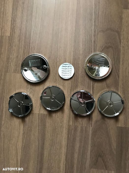 Set 7 capace capota portbagaj roti si volan compatibil BMW negru negre - 2