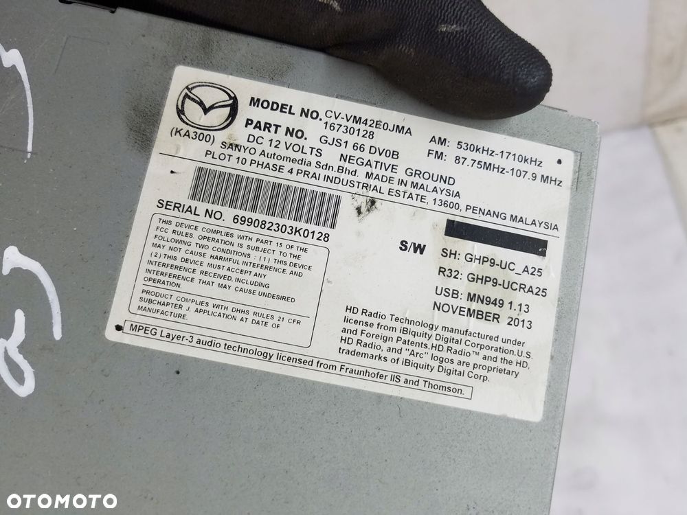 radio cd mazda 6 iii gj gjs166dv0b - 7