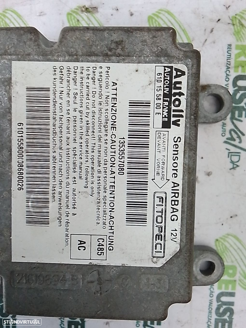 Centralina De Airbags Fiat Fiorino Caixa/Combi (225_) - 3