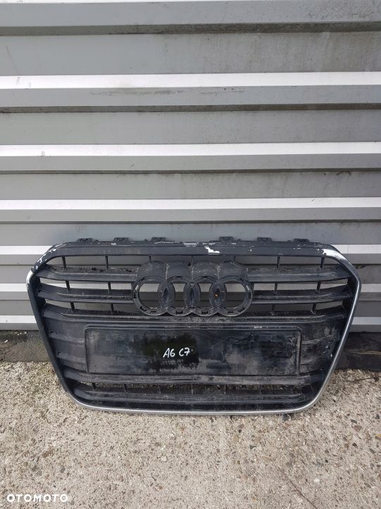 ATRAPA GRILL PRZEDNI PRZÓD CHROM AUDI A6 S6 C7 - 1