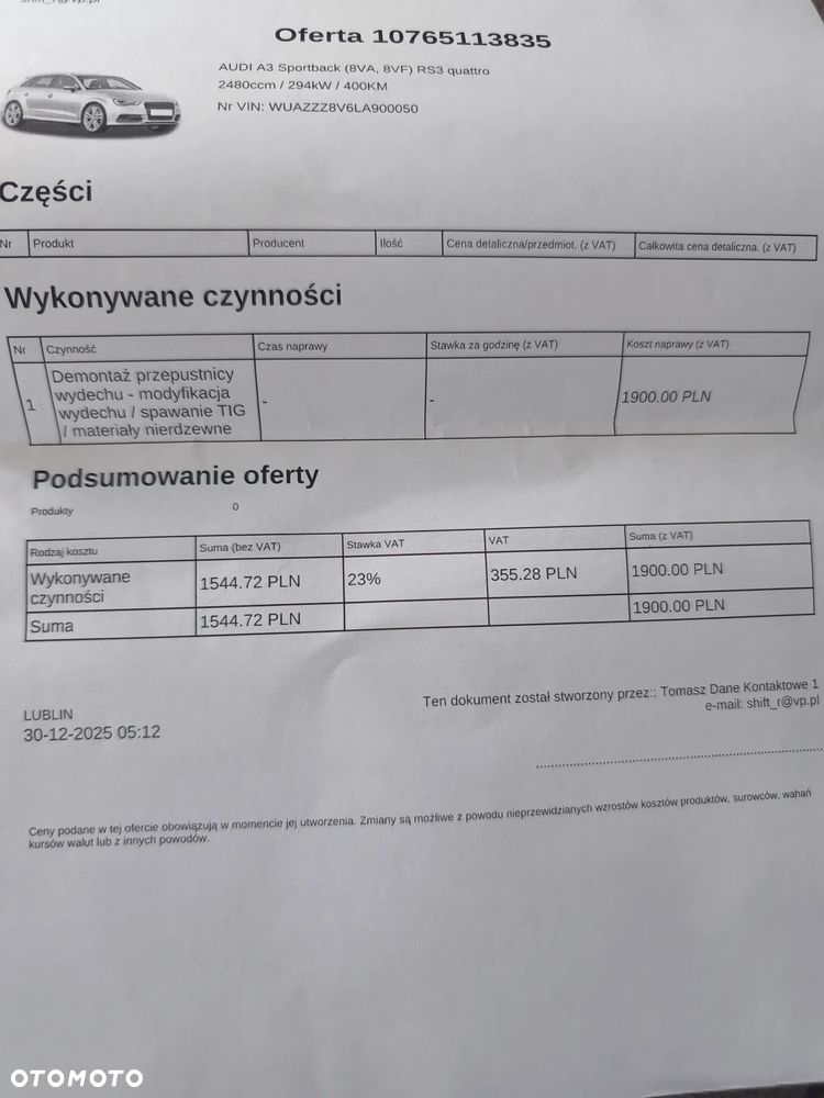 Audi RS3 Sportback 2.5 TFSI GPF Quattro S tronic - 19