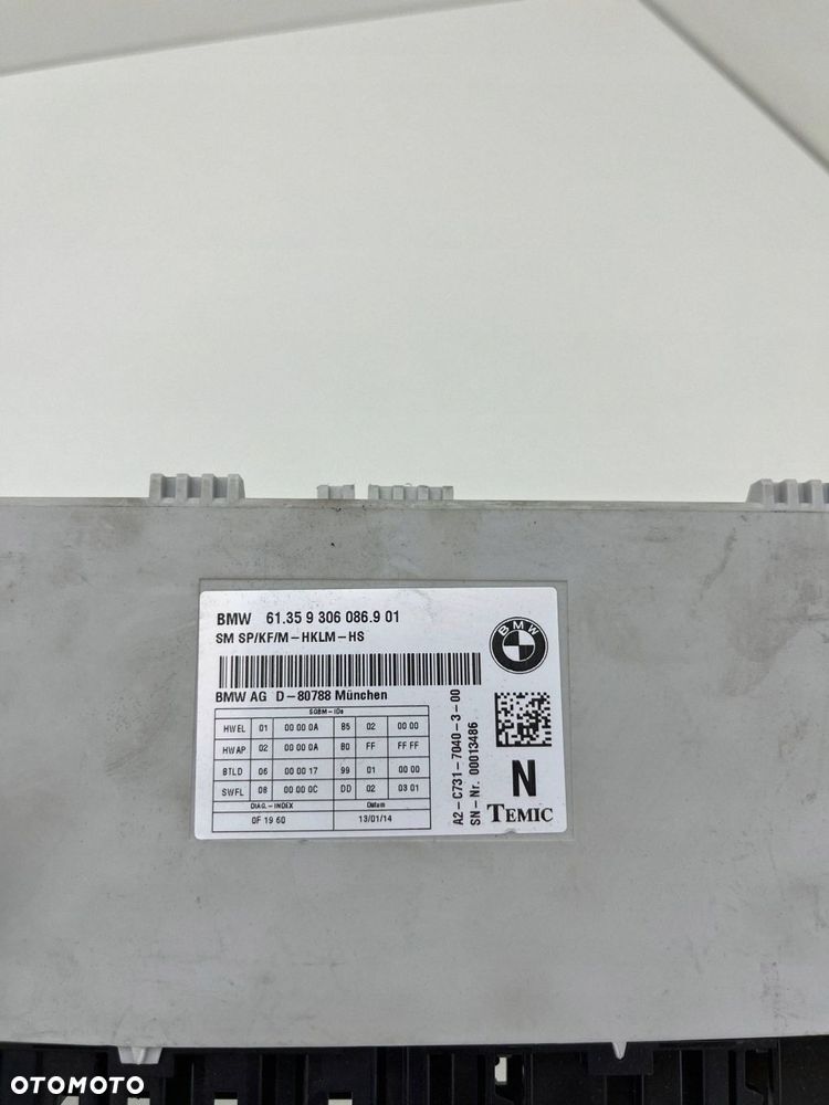 BMW F30 F31 F20 F21 MODUŁ STEROWNIK FOTELA KIEROWCY 9306086 - 2