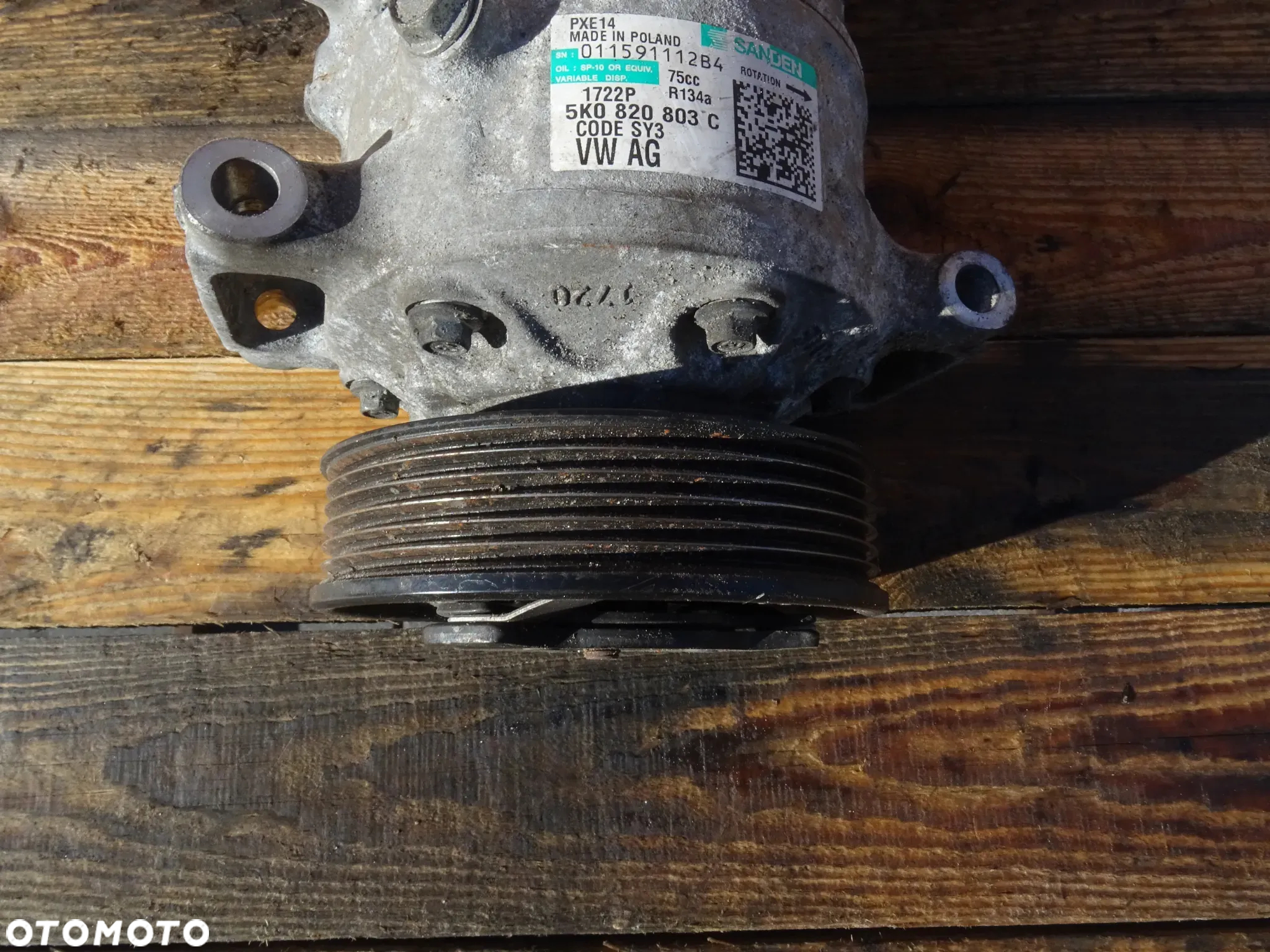 SPRĘŻARKA KLIMATYZACJI SKODA FABIA II 1.2 TSI AUDI VW CBZ 5K0820803C - 5