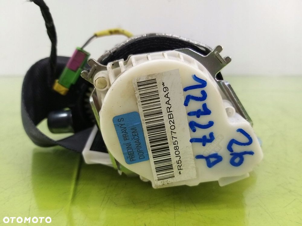 Pas bezpieczeństwa prawy przód Skoda Fabia II 2007-2014 5J0857702B ORYGINAŁ - 3