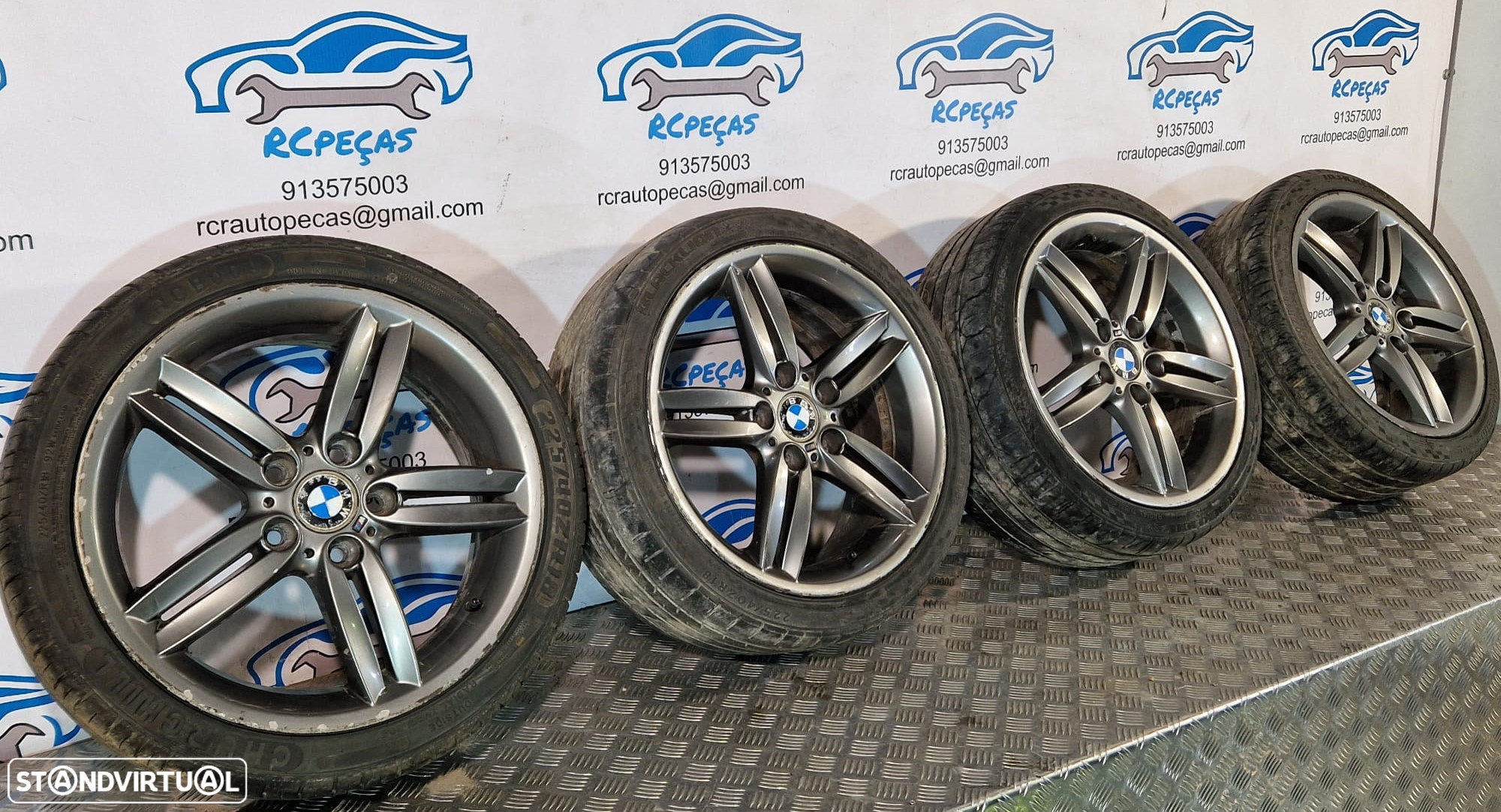 .Conjunto Jantes 18 Originais BMW Pack M Style 208 208M 7.5J ET49 8.5J ET52 5x120 - 2