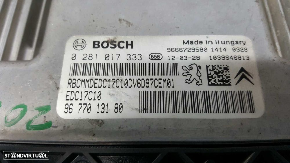 CENTRALINA DO MOTOR UCE CITROEN C3 PICASSO EXCLUSIVE - 4