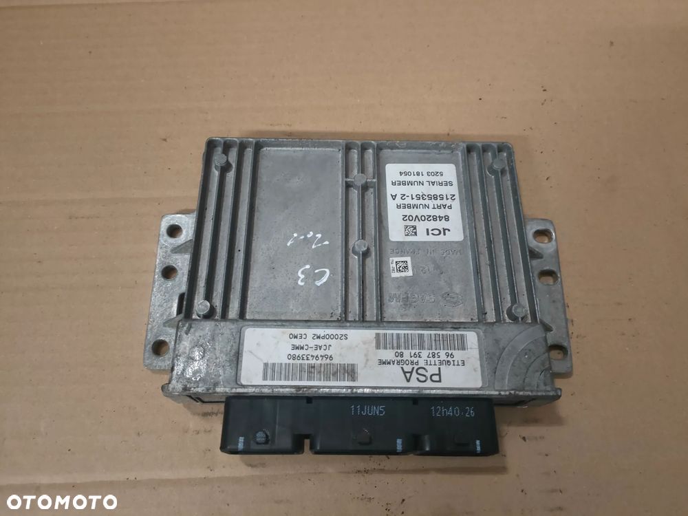 Citroen C3 I PLURIEL 1,1 Sterownik Silnika 9658739180 - 5