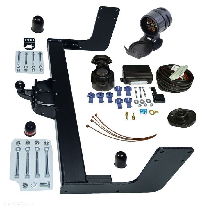 HAK HOLOWNICZY + MODUŁ 13PIN/7 VOLKSWAGEN  VW CRAFTER 1 I 2006-16 MERCEDES SPRINTER 2 II LONG MAX - 2