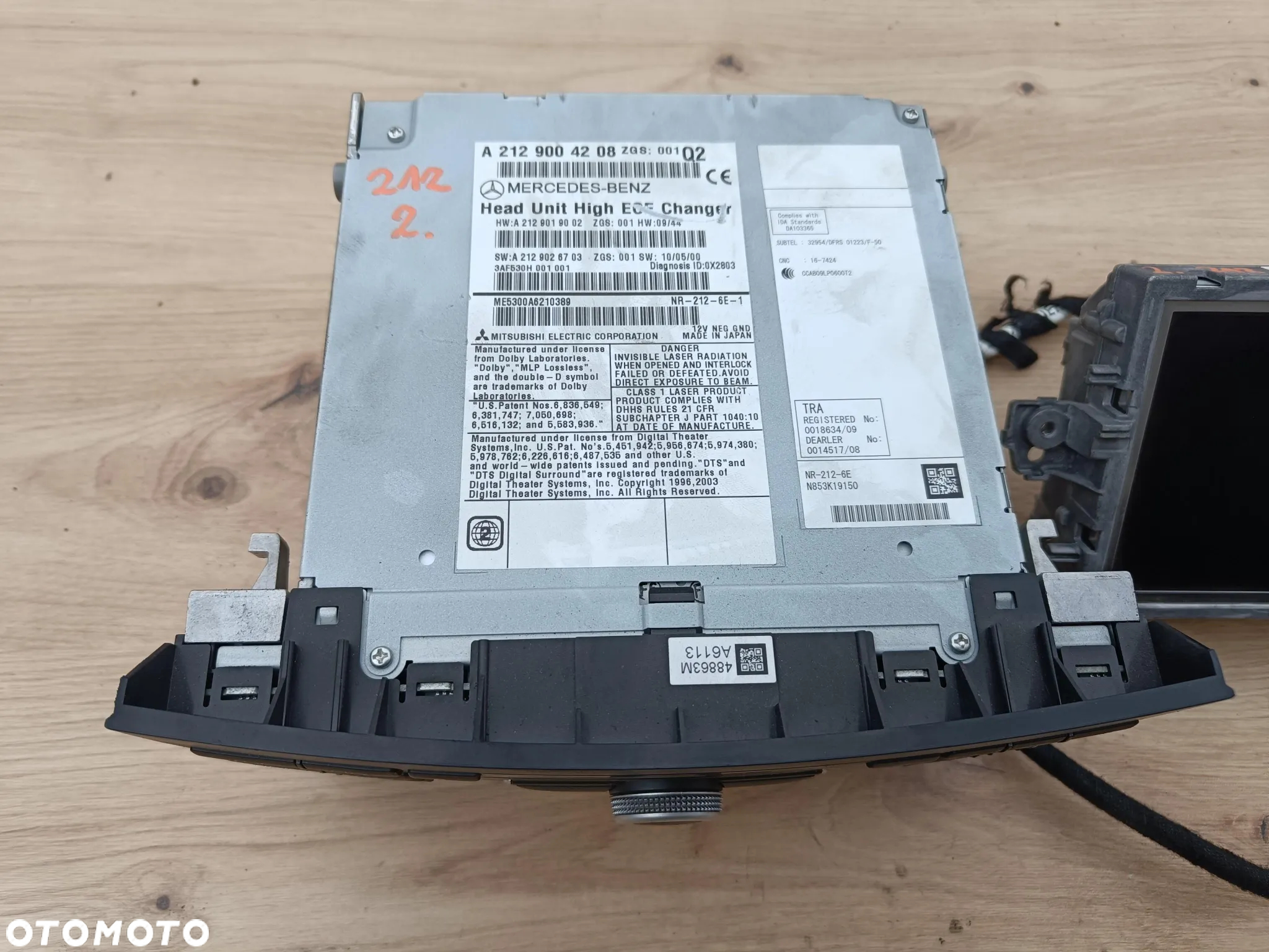 MERCEDES W207 W212 RADIO COMAND ZMIENIARKA DVD APS NAVI EKRAN KOMPLET A2129004208 - 2