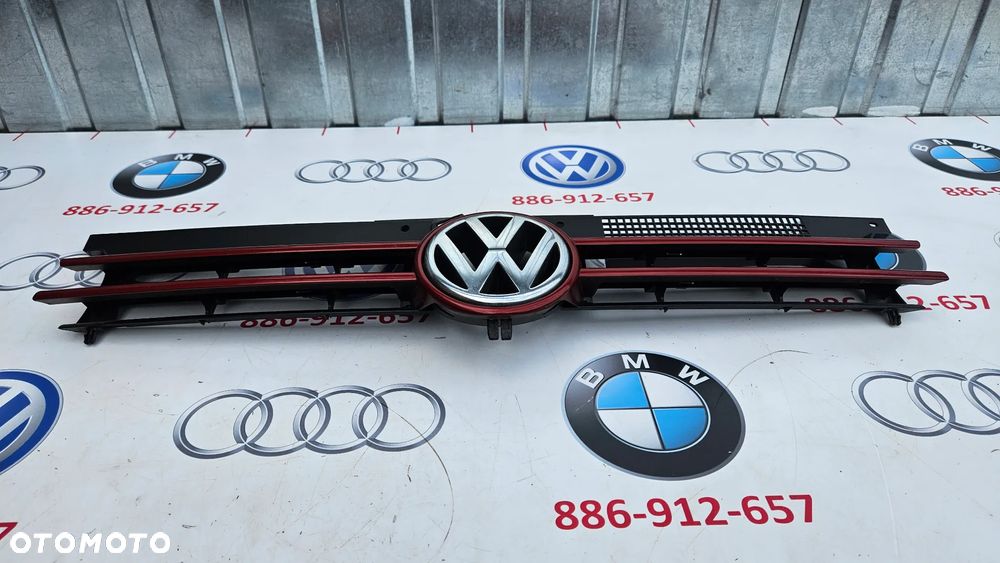 VW Golf IV 4 1J Atrapa zderzaka przedniego Grill Kratka środkowa Logo VW 1J0853651F kolor LC3K - 6