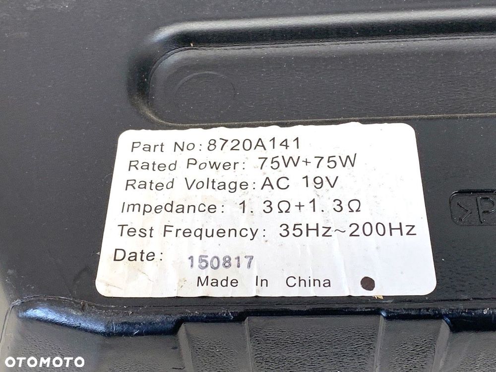 SUBWOOFER  MITSUBISHI OUTLANDER III (GG_W, GF_W, ZJ, ZL, ZK) 2010 - 2022 2.0 Hybrid 4WD (GG2W) 89 kW - 4