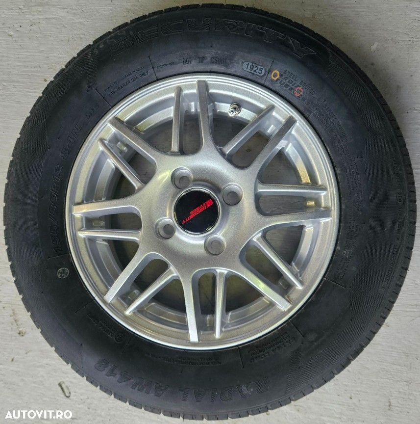Roata 155/80R13 79N Anvelopa Security Janta aliaj 4Jx13 4/57/100 ET30 - 1