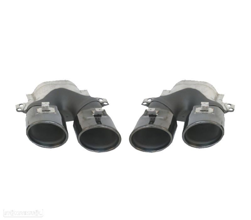 PONTEIRAS DE ESCAPE MERCEDES GLC C253 X253 15-18 LOOK AMG GLC43 PRETAS - 2