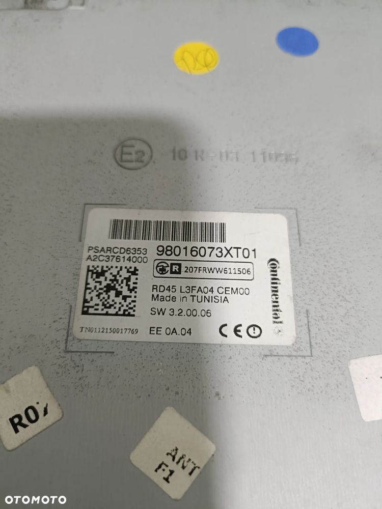 CITROEN C4 PICASSO I 06-13 LIFT radio radioodtwarzacz radioodbiornik 98016073XT01 * - 3