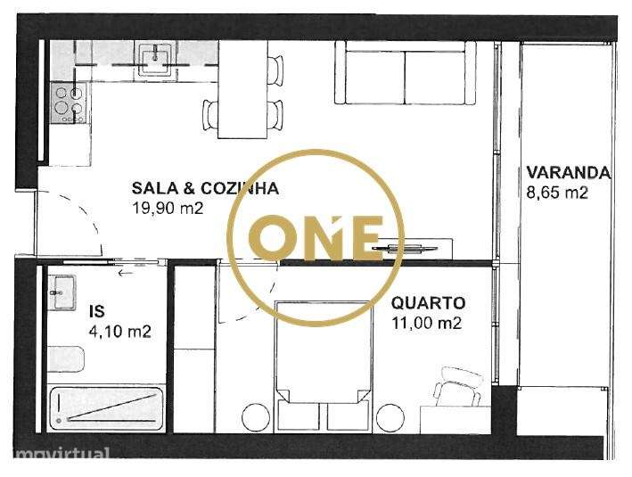 Apartamento T1 em Construção no Sinçães Urban Residence – Viva no Cora - Grande imagem: 2/12