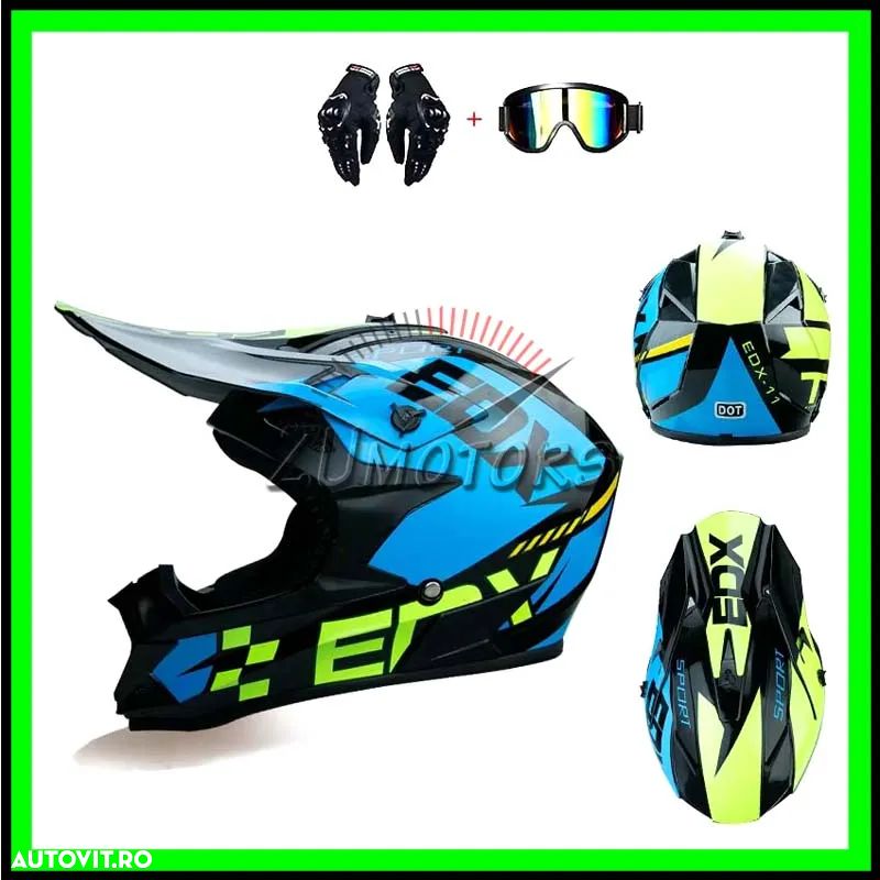 Casca Moto Atv Cross Enduro Downhill - EDX - S/ M / L / XL - 5