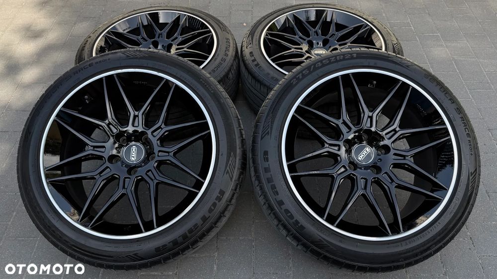 Kola r21 5x130 275/45 ET48 10.5J audi q7 sq7 porsche cayenne volkswagen vw touareg DOTZ Black alufelgi LongBeach - 14