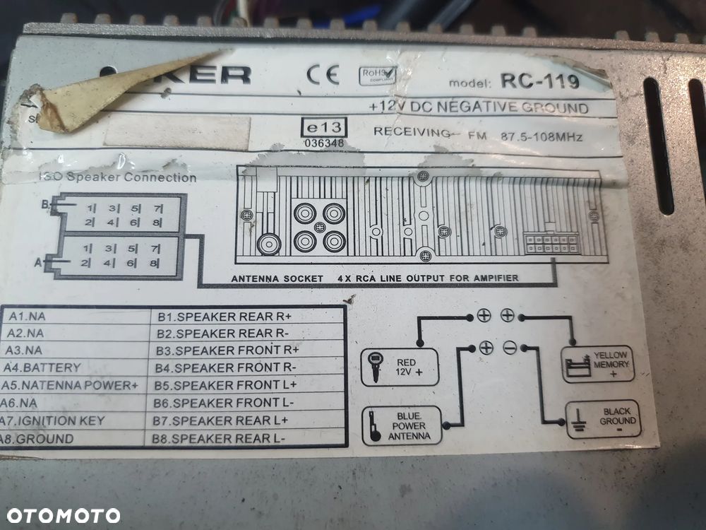 Radio samochodowe Rocker RC-119 MP3 - 2