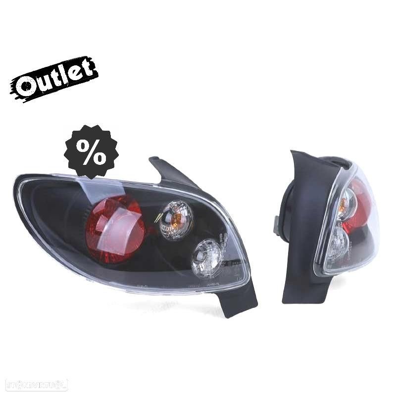 R145718C4 FAROLINS TRASEIROS PEUGEOT 206 98-09 VERMELHO PRETO - 6