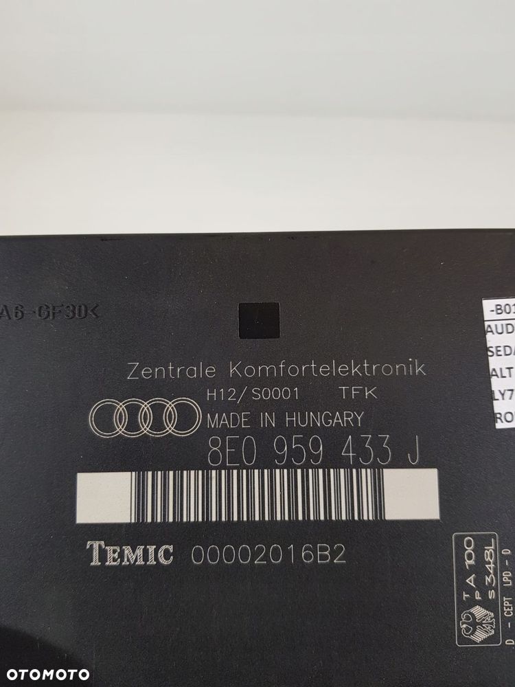 moduł komfortu 8e0959433j audi a4 b6 b7 seat eu - 7