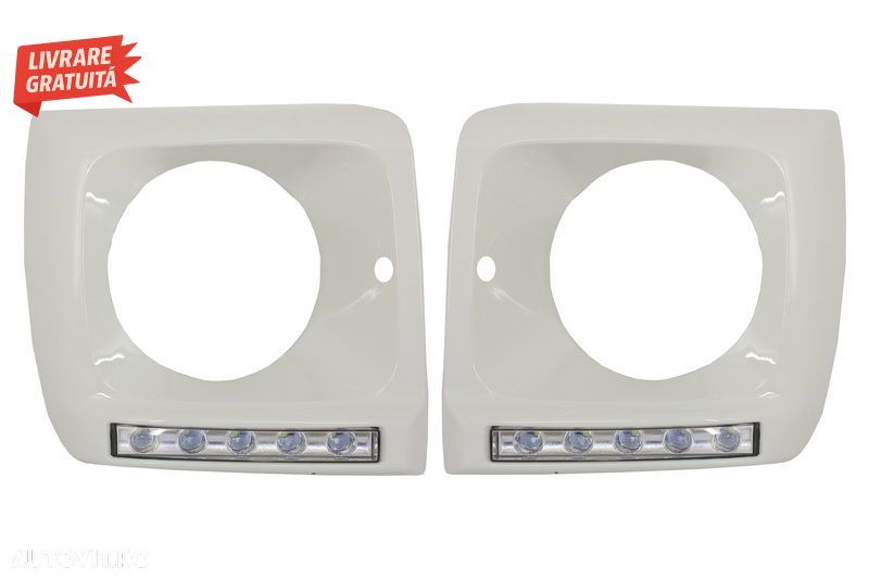 Faruri Negre Bi-Xenon Mercedes G-class W463 1989-2012 cu Carcasa Faruri Alb cu Lum- livrare gratuita - 5