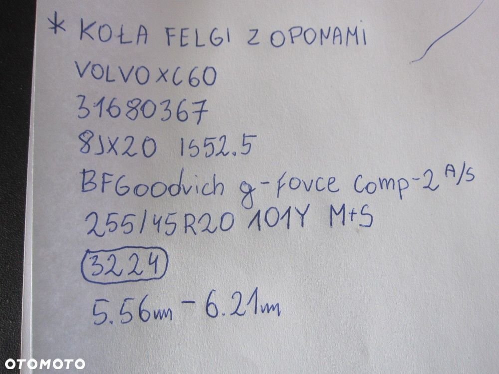 VOLVO XC60 II XC 60 20'' KOŁA FELGI ALUMINIOWE 8.0J ET52.5 KOMPLET 31680367 - 16