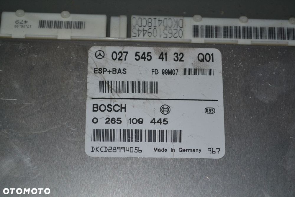 MERCEDES W168 STEROWNIK KOMPUTER ESP 0275454132 0265109445 - 2