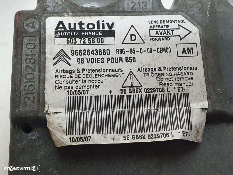 Centralina / Modulo Airbags Citroen C4 I (Lc_) - 2