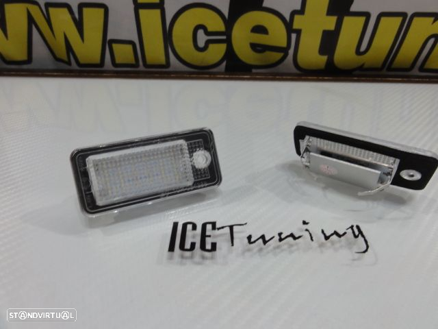 Suporte De Lampada De Matricula Com Led Branco Para Audi A3 8P, A4 B6, B7, A6 4F, A8, Q7, A5 - 10