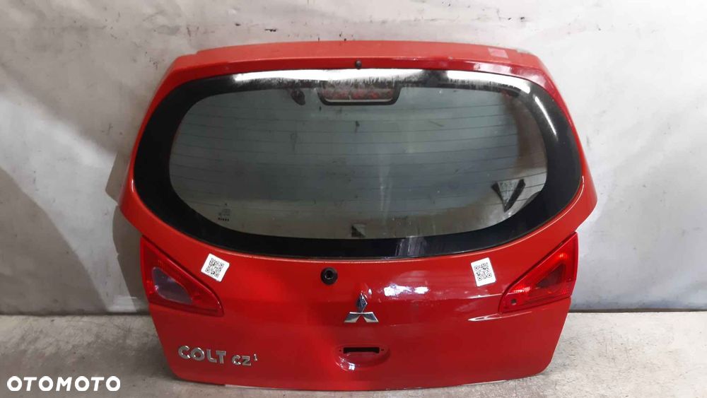 ) KLAPA TYŁ TYLNA BAGAŻNIKA MITSUBISHI COLT 6 VI 3D 3 DRZWI Z30 P04 CZERWONY WGNIOT! - 2