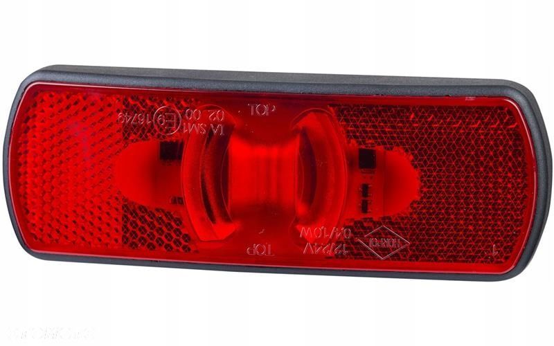 lampa obrysowa led z odblaskiem czerwona 12/24v uniwersalna - 2