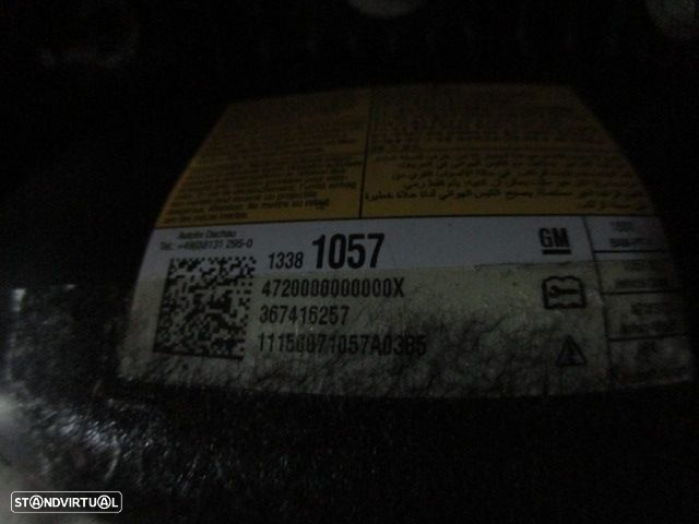 Kit Airbags 13299780 13381057 13589413 OPEL ASTRA J 2015 1.6 CDTI 110CV 4P BRANCO PRETO - 7