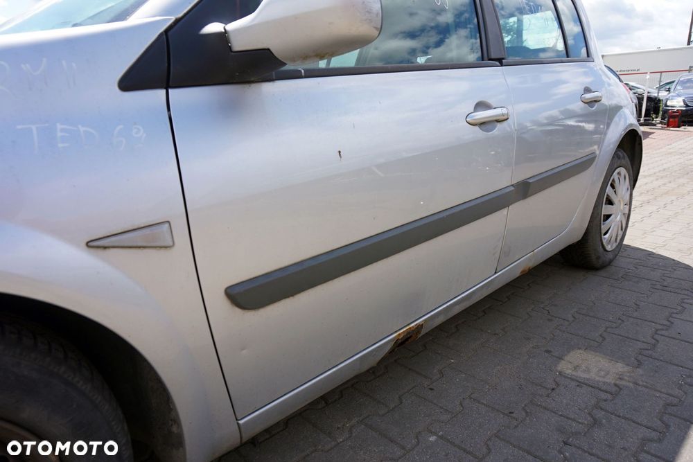 DRZWI PRZEDNIE LEWE MEGANE II PH2 LIFT 5D HB TED69  SREBRNY RENAULT 2006-2008 - 3