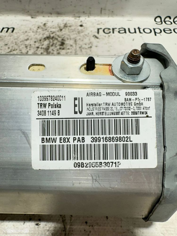 .Airbag Tablier Pendura Passageiro Original BMW 9168698 2006 - 2013 - 8