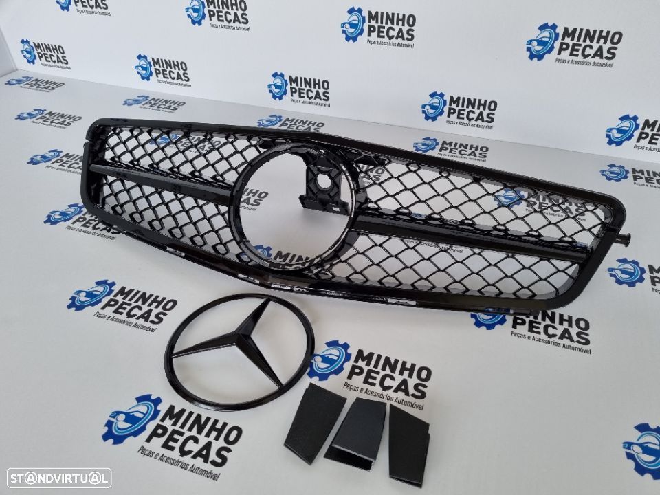 Grelha Frontal Mercedes C W204 (C63) Gloss Black - 4