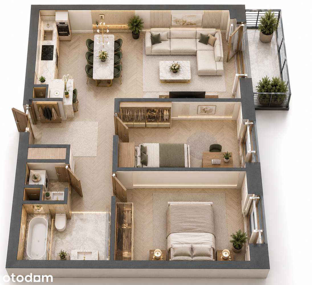 Wyjątkowe 3 pokoje w centrum miasta | Balkon | Bez prowizji i PCC