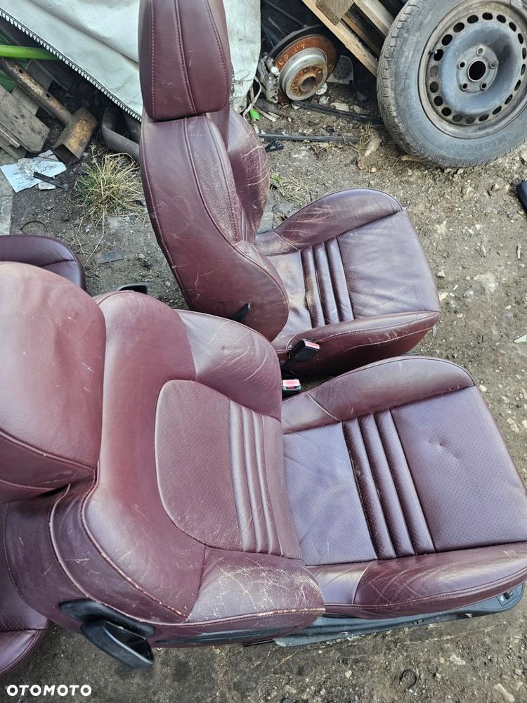 FOTELE KOMPLET BOCZKI KIEROWCY PASAŻERA KANAPA TYŁ SKÓRA PEUGEOT 407 COUPE - 8