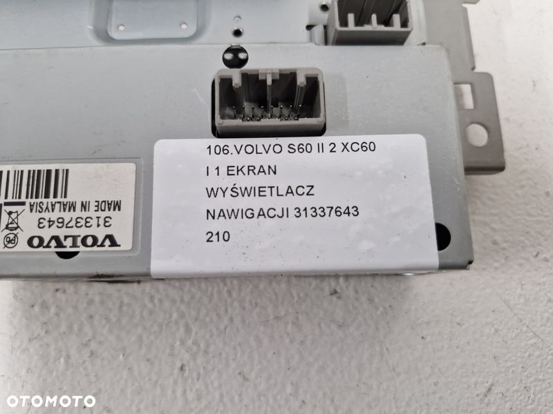 VOLVO S60 2 II XC60 1 I EKRAN WYŚWIETLACZ MONITOR NAWIGACJI NAVI 31337643 - 8