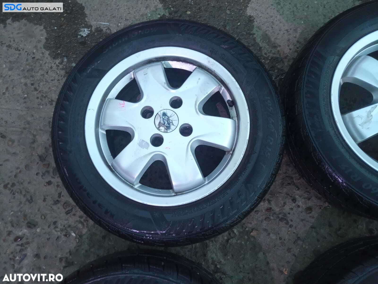 Set 4 Roti Jante Aliaj FARA Cauciucuri 6Jx15H2 ET52.5 195 60 R15 Anvelope Iarna Ford Fusion 2002 - 2012 Cod 1S4J-BA [M7216] - 3