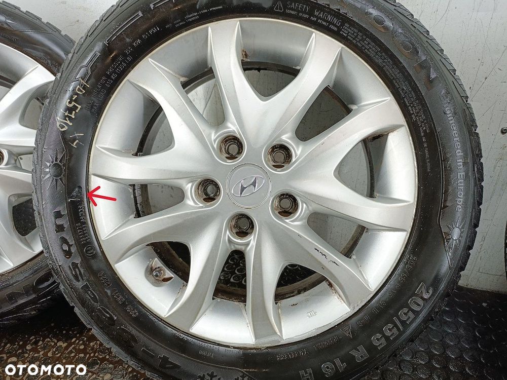 FELGI ALUMINIOWE KOMPLET 16 Z OPONAMI HYUNDAI I30 I CW 52910-2L250 - 6